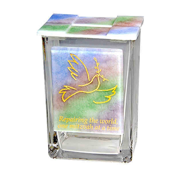 Tzedakah Box Rainbow Dove - Beames Designs