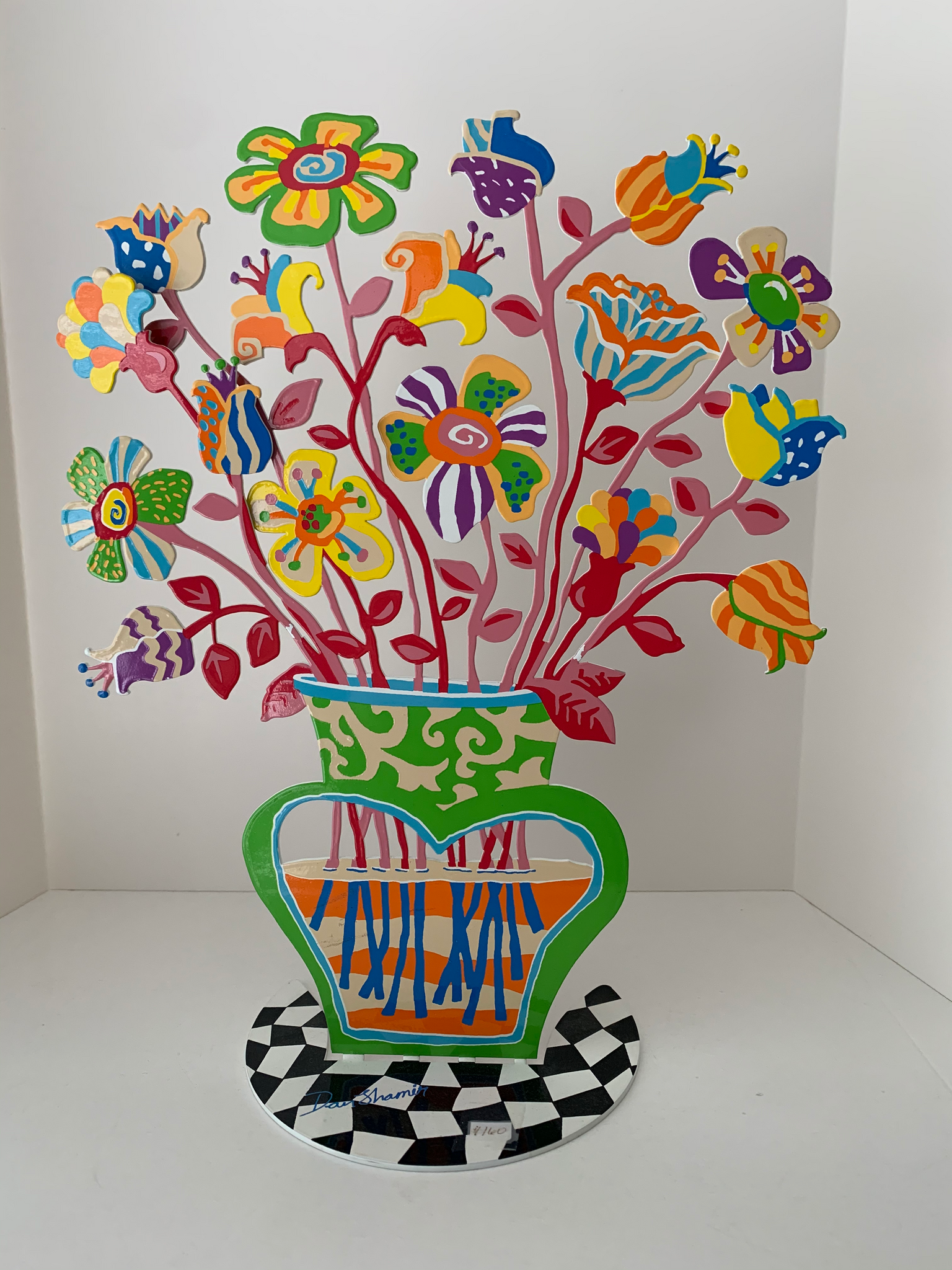 Tabletop Sculpture of Vase of Field Flowers - Dan Shamir