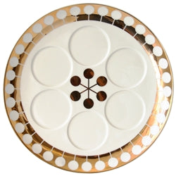 Futura White & Gold Seder Plate - Jonathan Adler