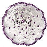 Women's Beaded Wire Kippah in Flower Design - Israel Giftware Designs