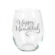 Happy Hanukkah Stemless Glasses